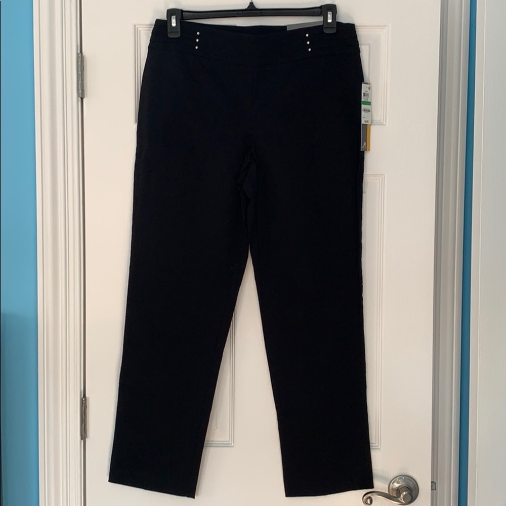 Slimy leg tummy control black pants
